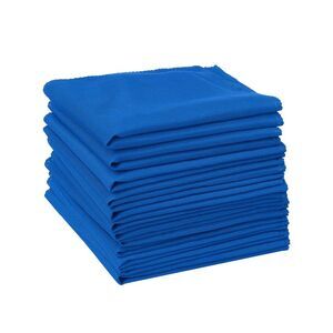 12 Pack Sateen Napkins for Party Wedding Restaurant 12x12 Inch Blue
